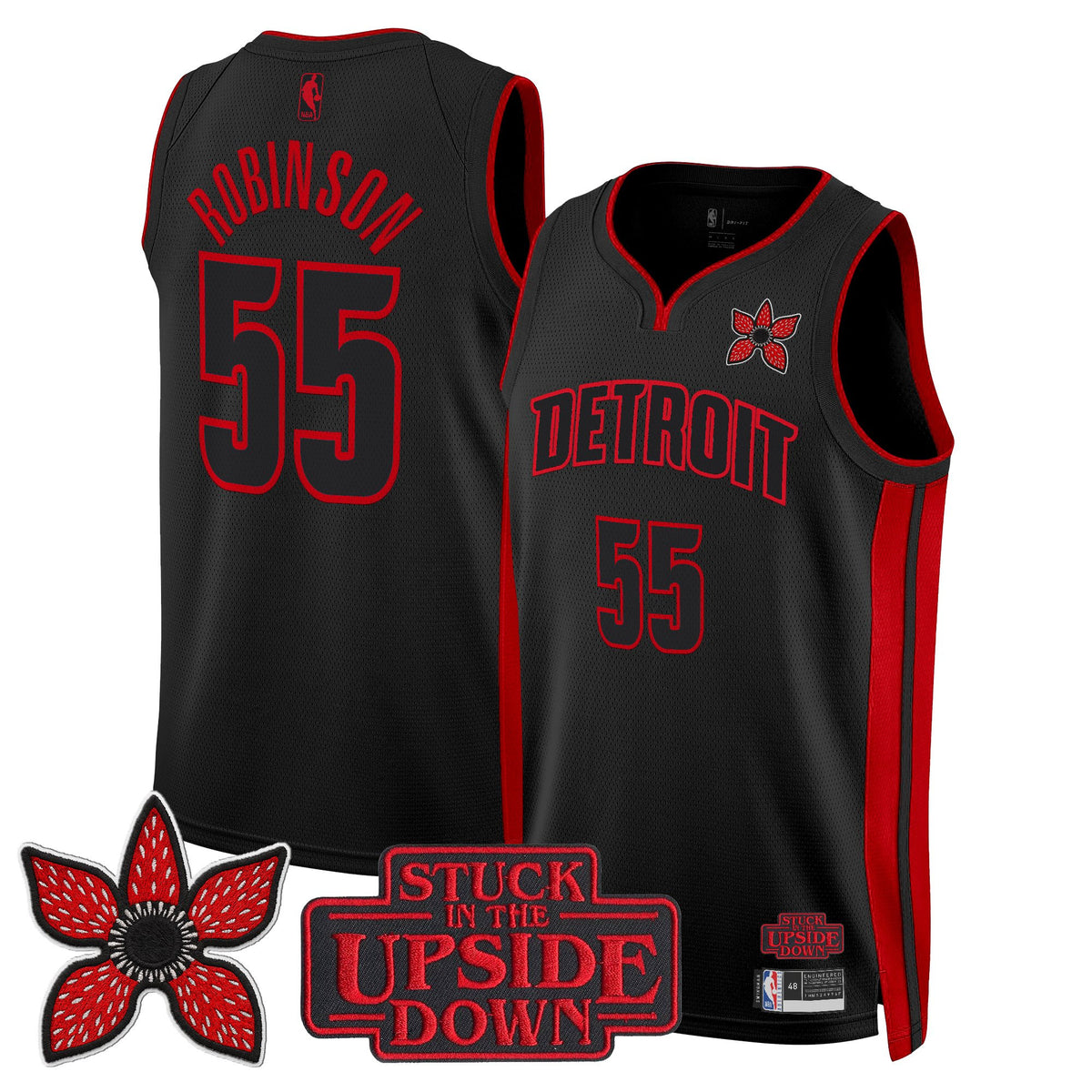 Men's Detroit Pistons 'Stranger Things Edition' Swingman Jersey - All Stitched