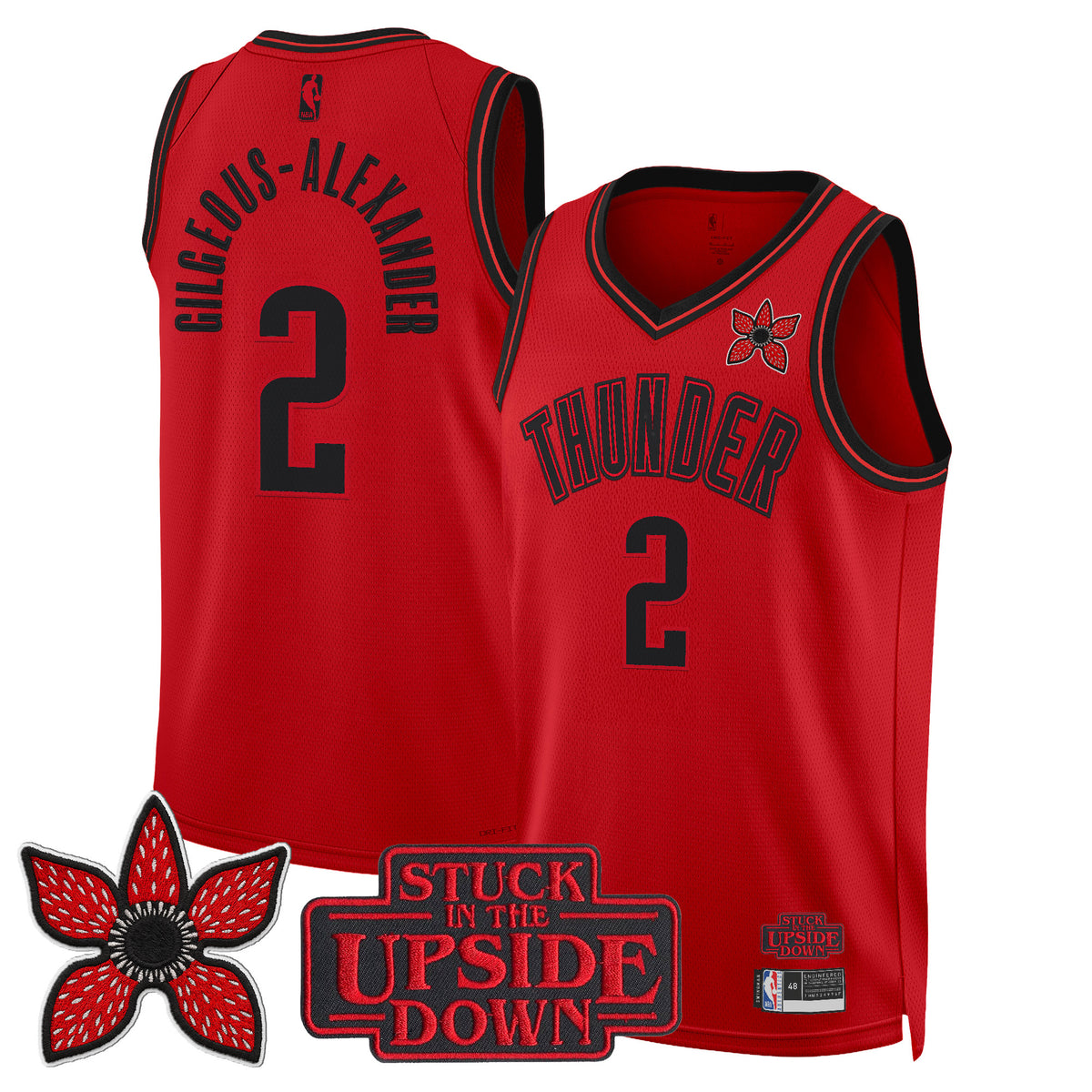 Men's Oklahoma City Thunder 'Stranger Things Edition' Swingman Jersey - All Stitched