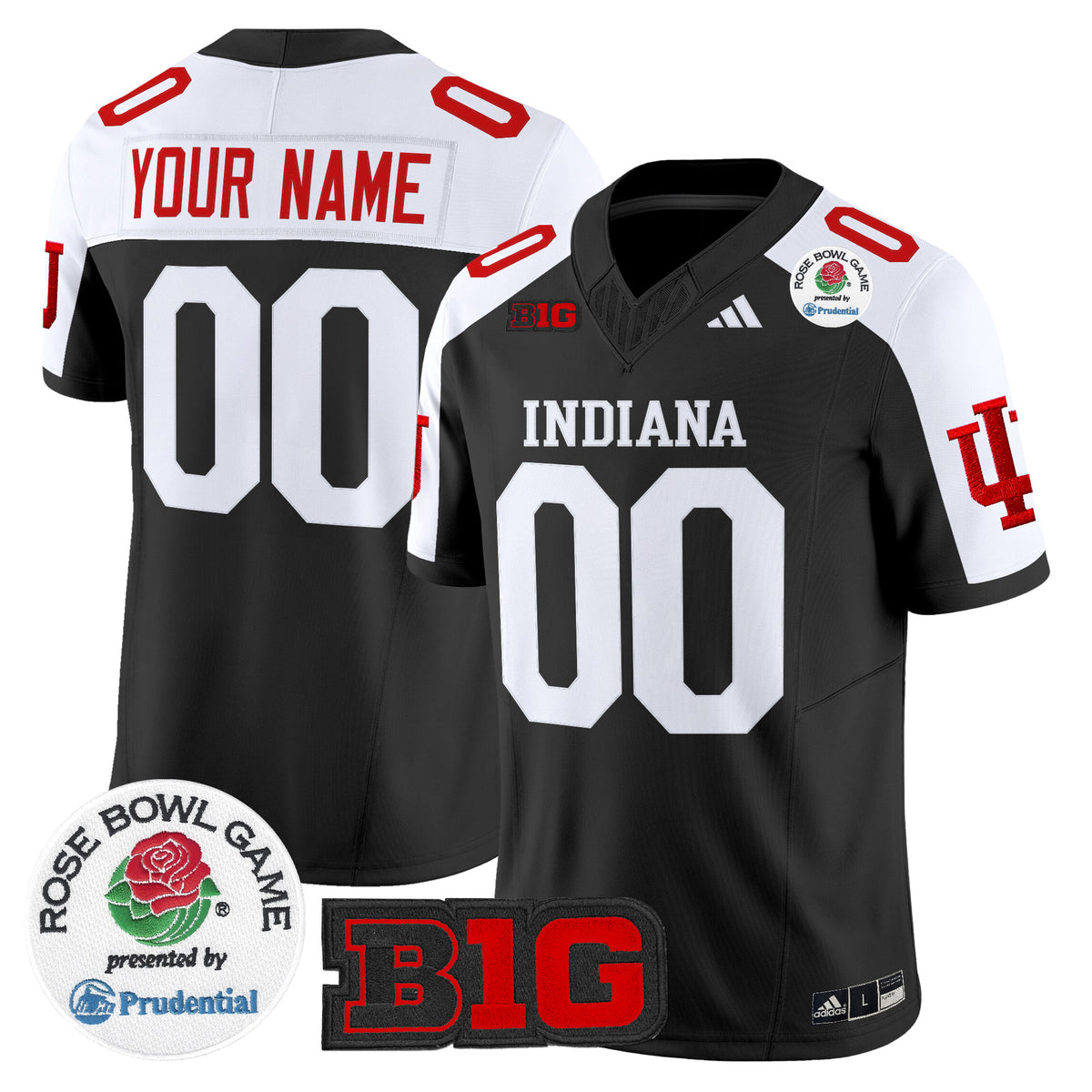 Indiana Hoosiers 2026 Rose Bowl Vapor Limited Custom Jersey V2 - All Stitched