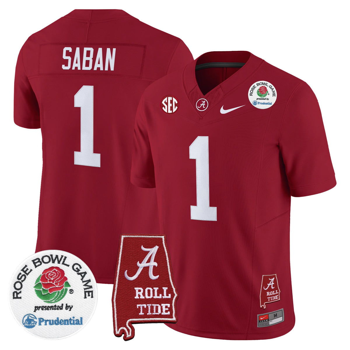 Men's Alabama Crimson Tide 2026 Rose Bowl Vapor Limited Jersey - All Stitched