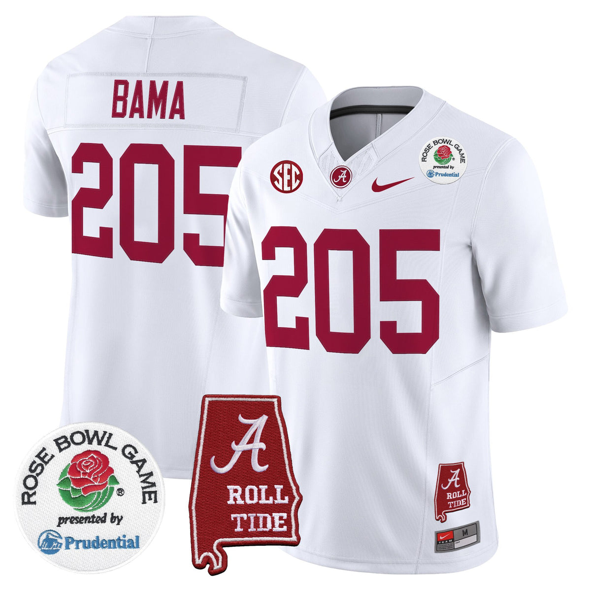 Men's Alabama Crimson Tide 2026 Rose Bowl Vapor Limited Jersey - All Stitched