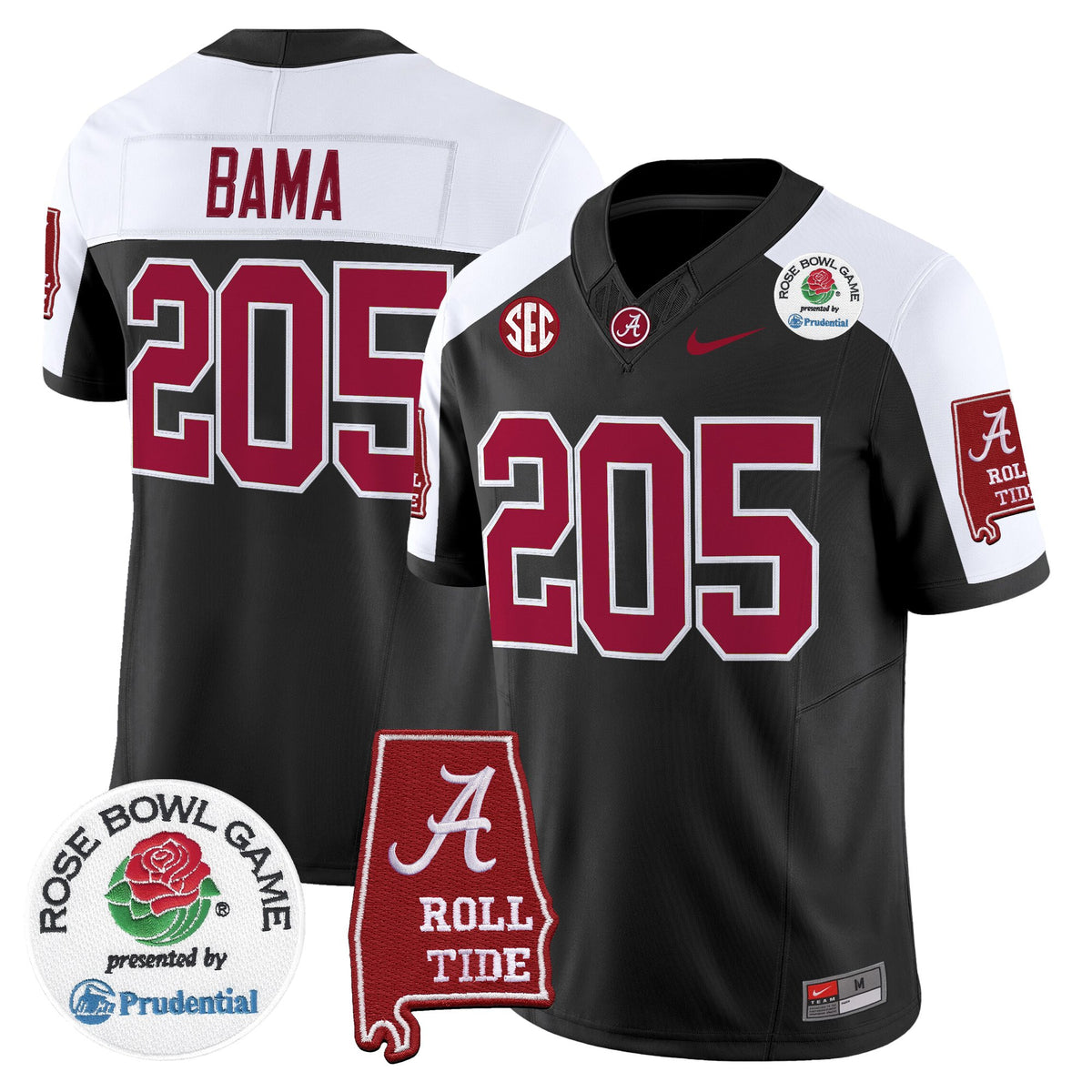 Men's Alabama Crimson Tide 2026 Rose Bowl Vapor Limited Jersey - All Stitched