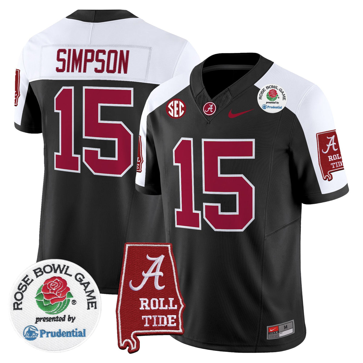 Men's Alabama Crimson Tide 2026 Rose Bowl Vapor Limited Jersey - All Stitched