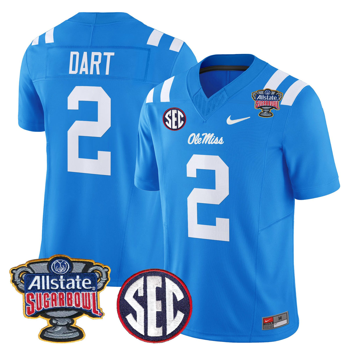 Men's Ole Miss Rebels 2026 Sugar Bowl Vapor Limited Jersey - All Stitched