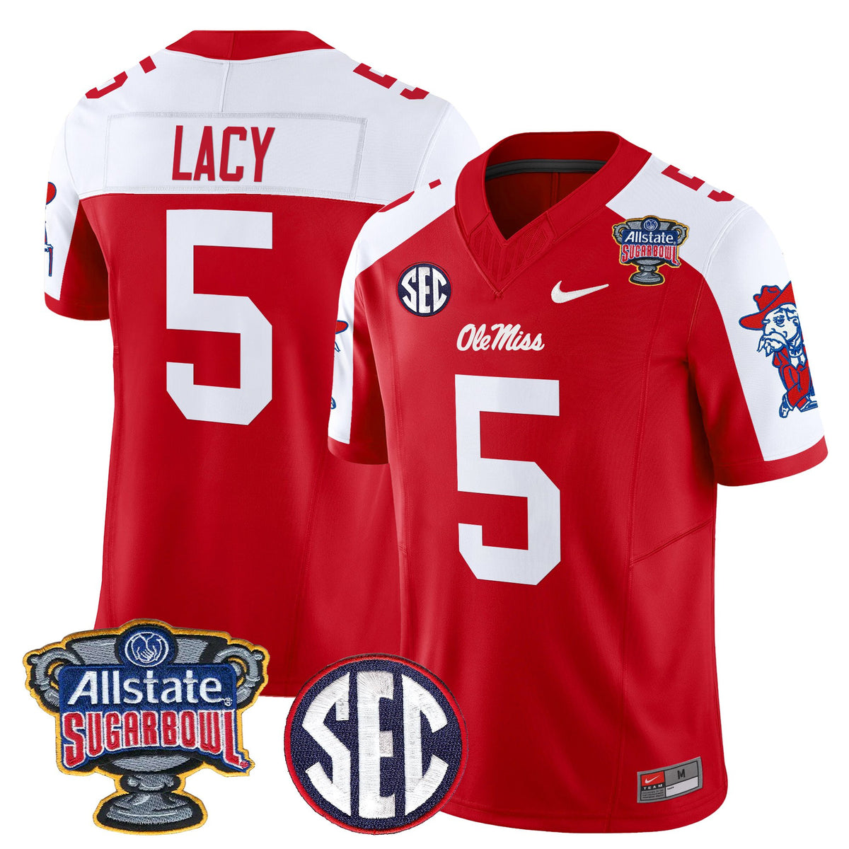 Men's Ole Miss Rebels 2026 Sugar Bowl Vapor Limited Jersey - All Stitched