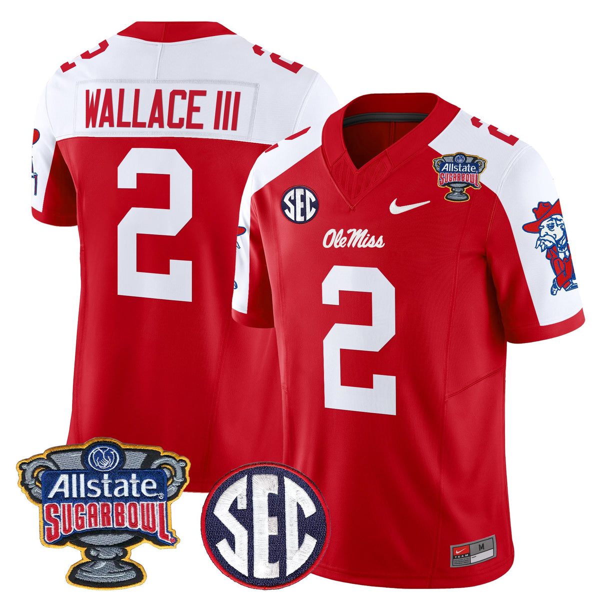 Men's Ole Miss Rebels 2026 Sugar Bowl Vapor Limited Jersey - All Stitched