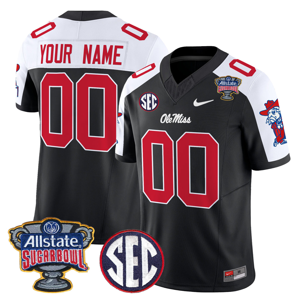 Ole Miss Rebels 2026 Sugar Bowl Vapor Limited Custom Jersey - All Stitched