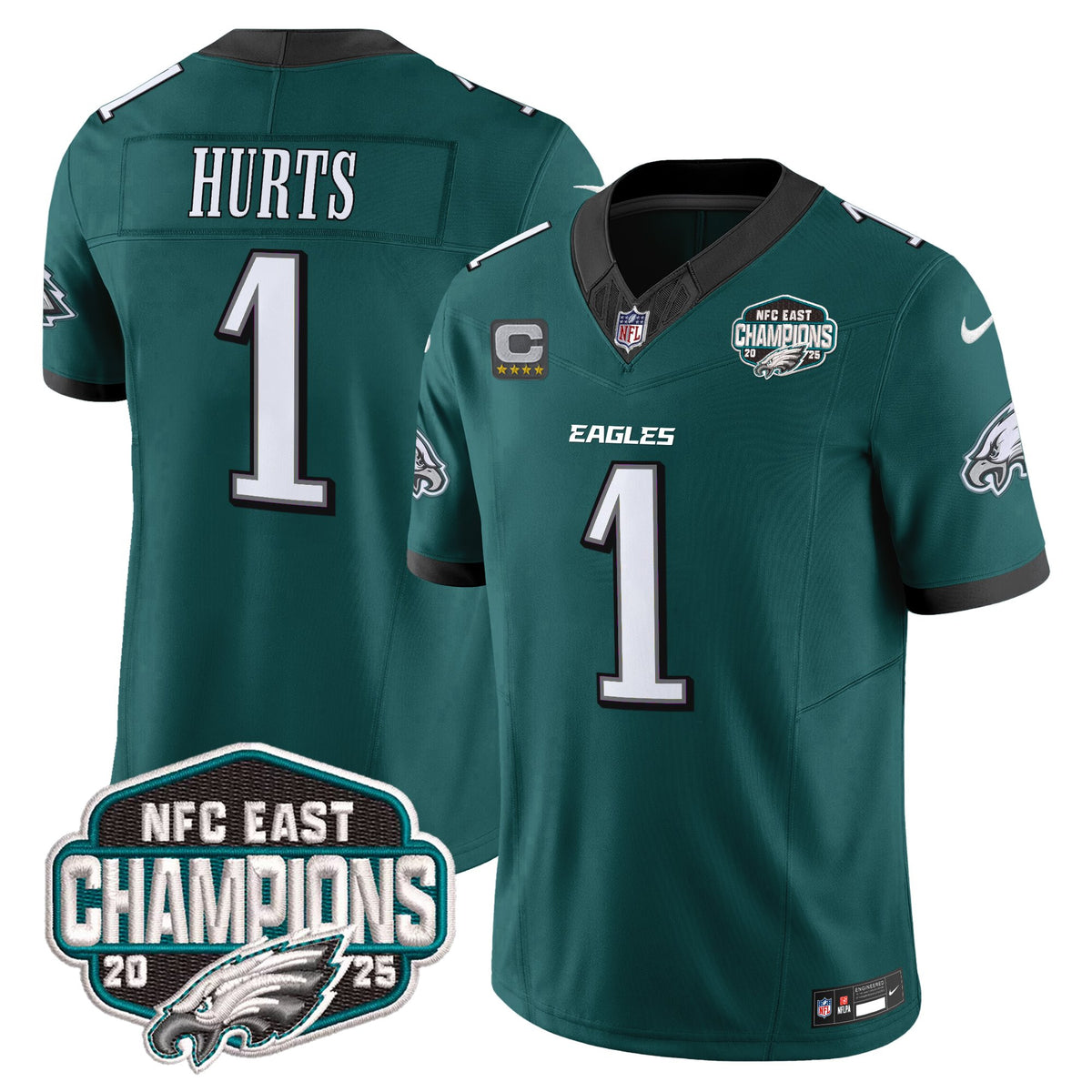 Men's Philadelphia Eagles 2025 NFC East Division Champions Vapor Limited Jersey - All Stitched