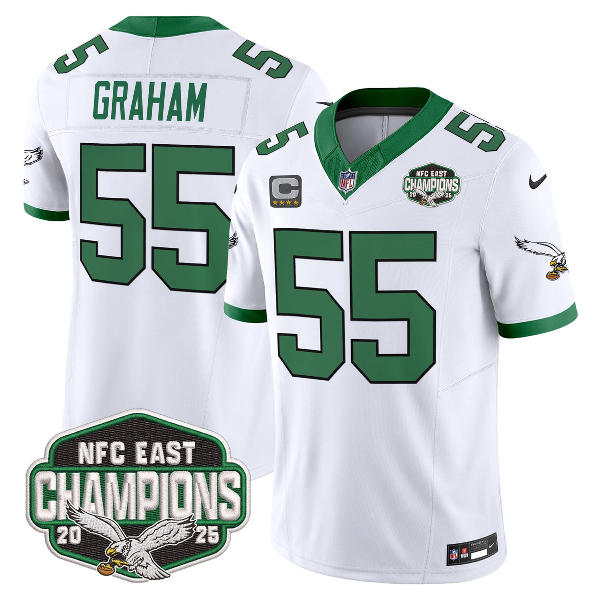Men's Philadelphia Eagles 2025 NFC East Division Champions Vapor Limited Jersey - All Stitched