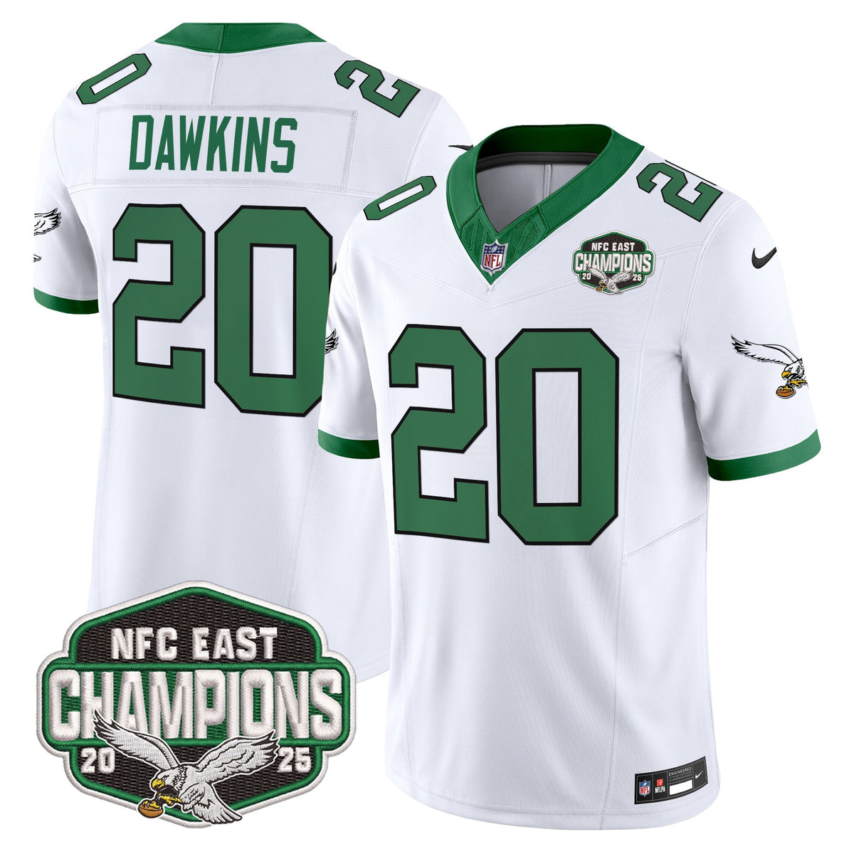 Men's Philadelphia Eagles 2025 NFC East Division Champions Vapor Limited Jersey - All Stitched