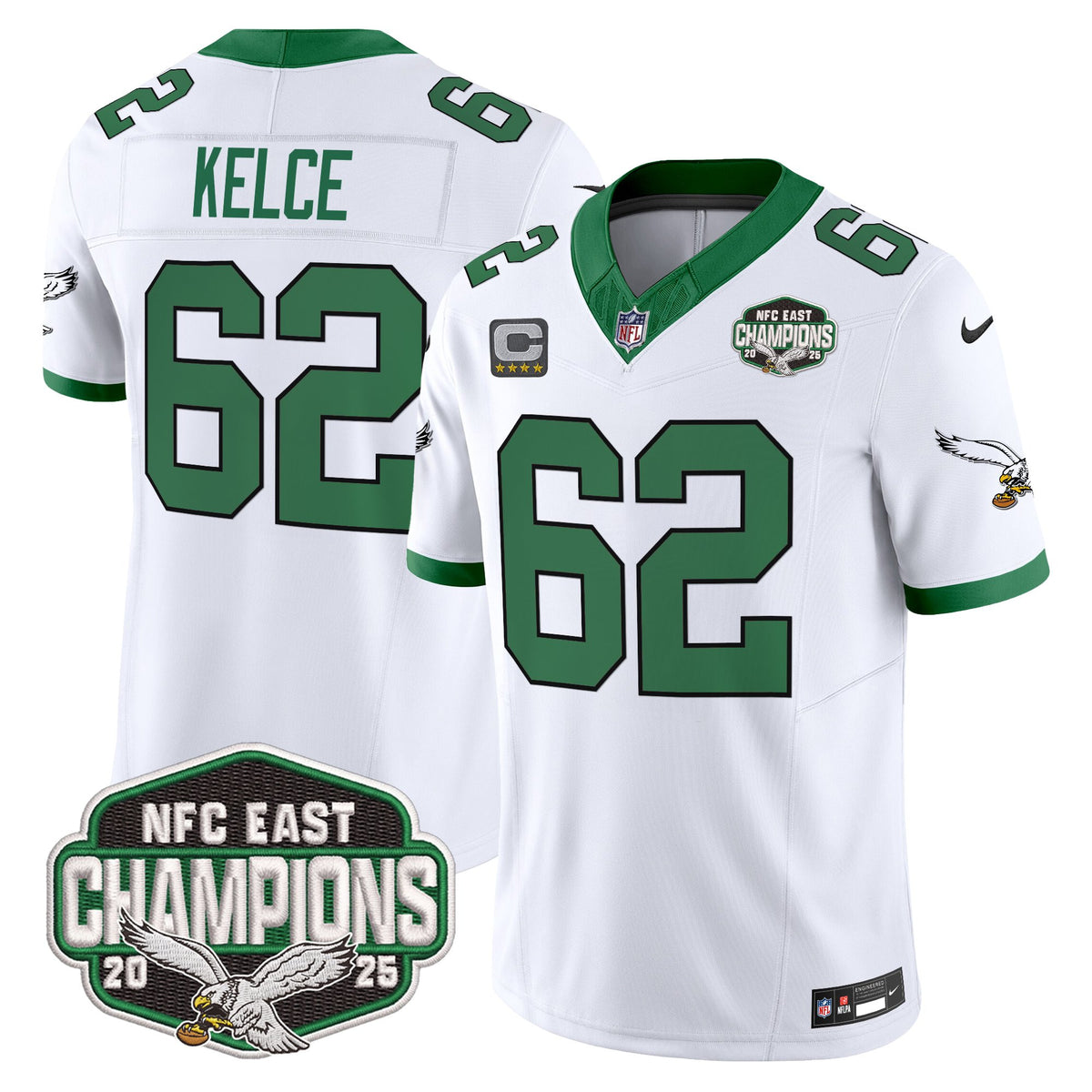 Men's Philadelphia Eagles 2025 NFC East Division Champions Vapor Limited Jersey - All Stitched