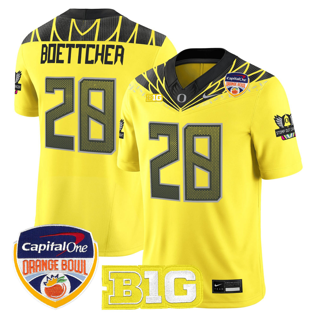Men's Oregon Ducks 2026 Orange Bowl Vapor Limited Jersey - All Stitched