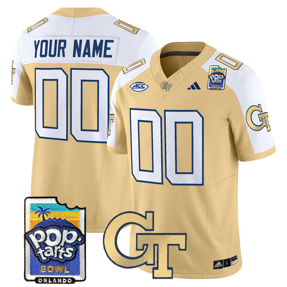 Georgia Tech Yellow Jackets Pop-Tarts Bowl Vapor Limited Custom Jersey - All stitched