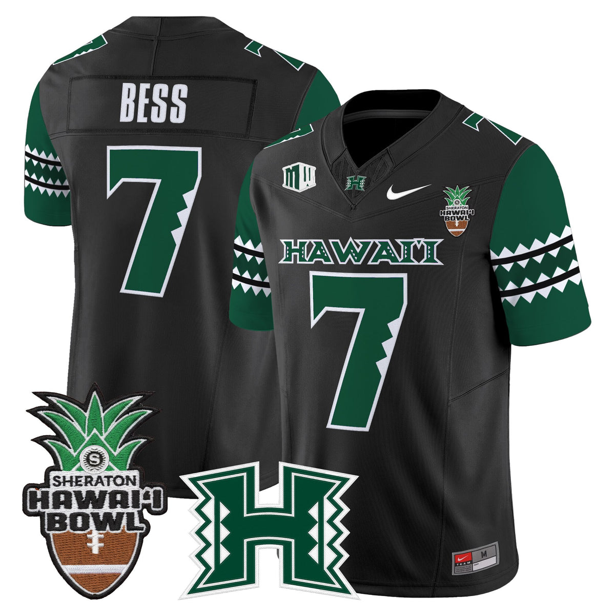 Men's Hawai'i Rainbow Warriors 2025 Hawai'i Bowl Vapor Limited Jersey - All Stitched