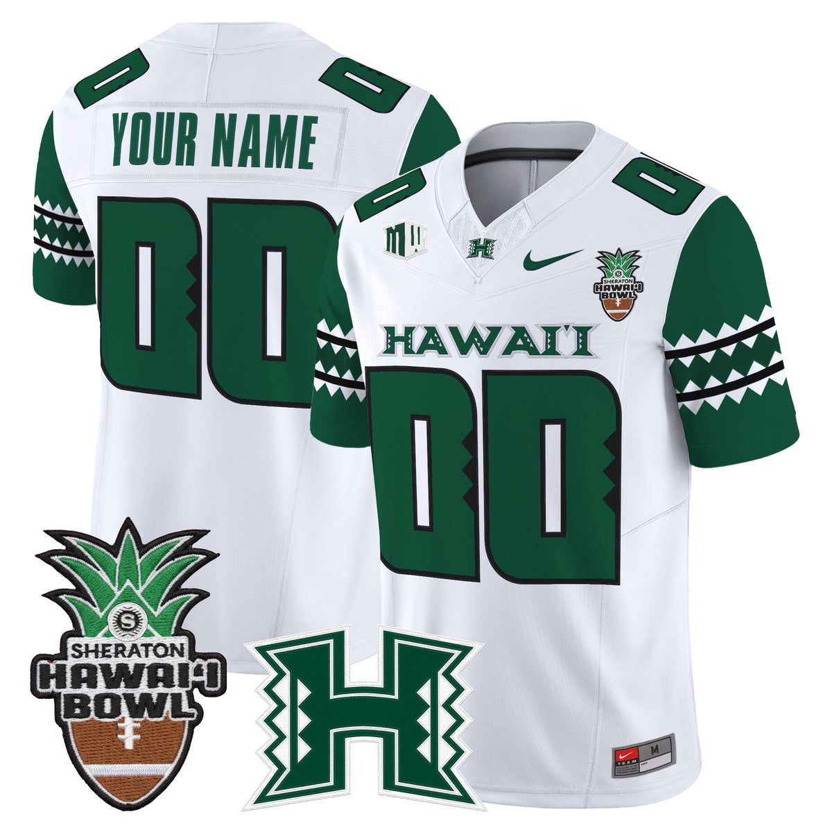 Hawai'i Rainbow Warriors 2025 Hawai'i Bowl Vapor Limited Custom Jersey - All Stitched