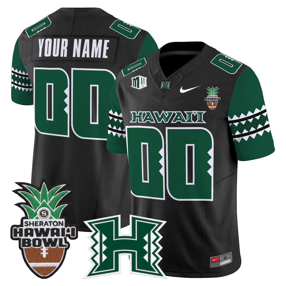 Hawai'i Rainbow Warriors 2025 Hawai'i Bowl Vapor Limited Custom Jersey - All Stitched