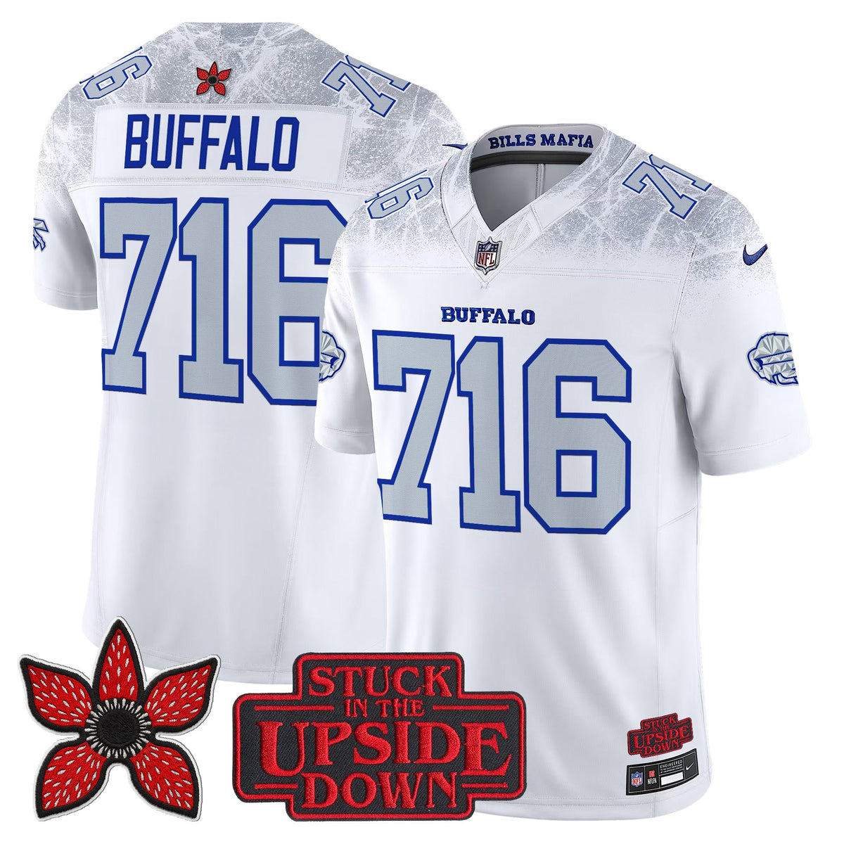 Men's Buffalo Bills 'Stranger Things Edition' Vapor Limited Jersey V2 - All Stitched