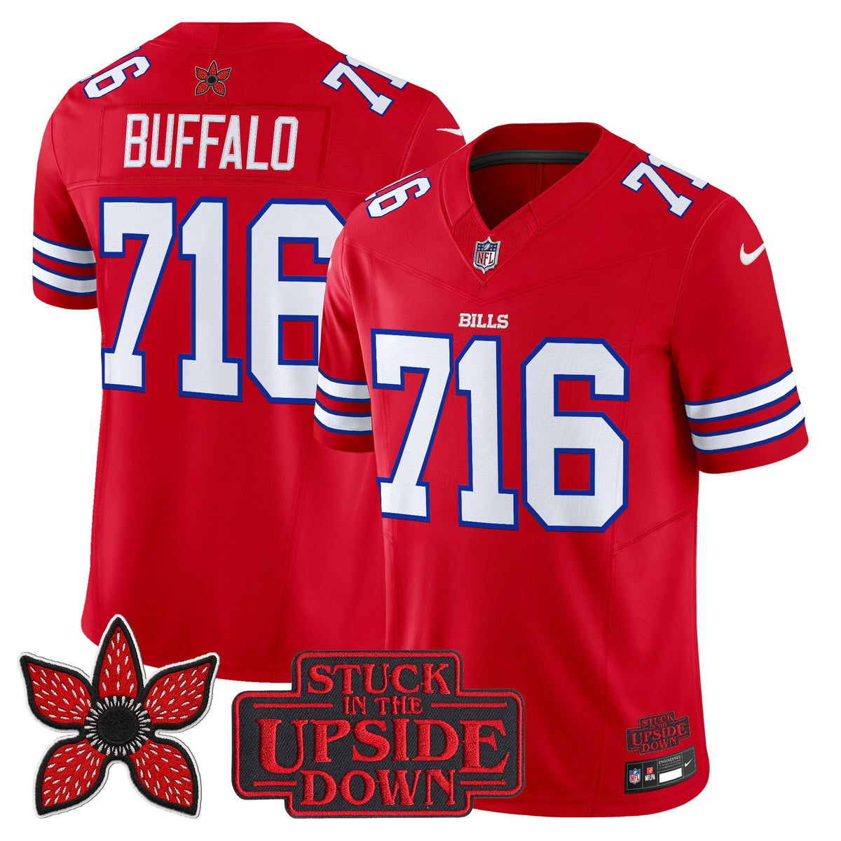 Men's Buffalo Bills 'Stranger Things Edition' Vapor Limited Jersey V2 - All Stitched