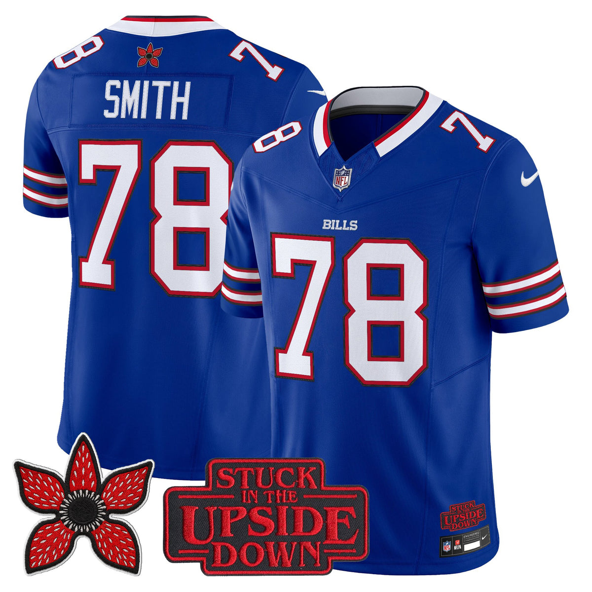 Men's Buffalo Bills 'Stranger Things Edition' Vapor Limited Jersey V2 - All Stitched