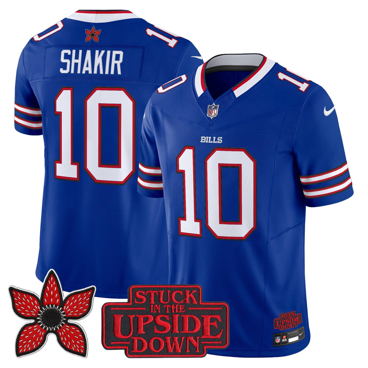 Men's Buffalo Bills 'Stranger Things Edition' Vapor Limited Jersey V2 - All Stitched