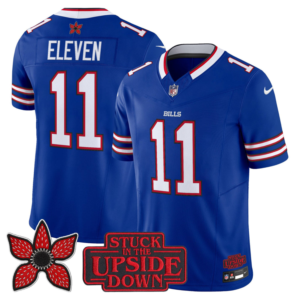 Men's Buffalo Bills 'Stranger Things Edition' Vapor Limited Jersey V2 - All Stitched