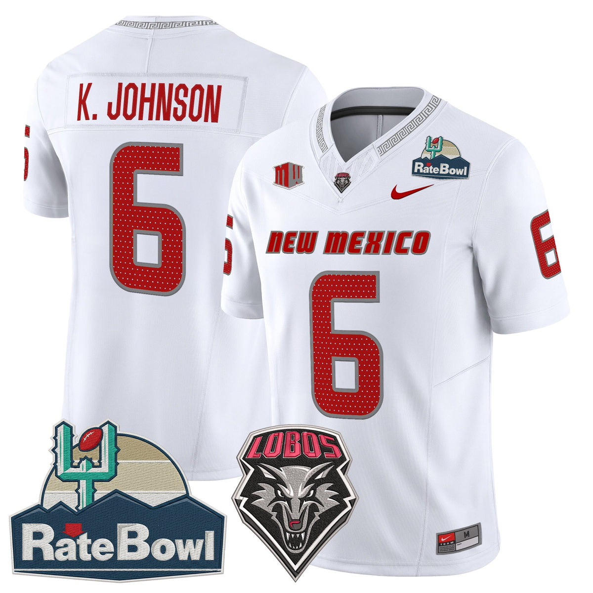 Men's New Mexico Lobos 2025 Rate Bowl Vapor Limited Jersey - All Stitched