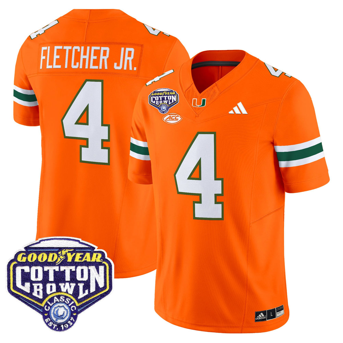 Men's Miami Hurricanes 2025 Cotton Bowl Vapor Limited Jersey - All Stitched