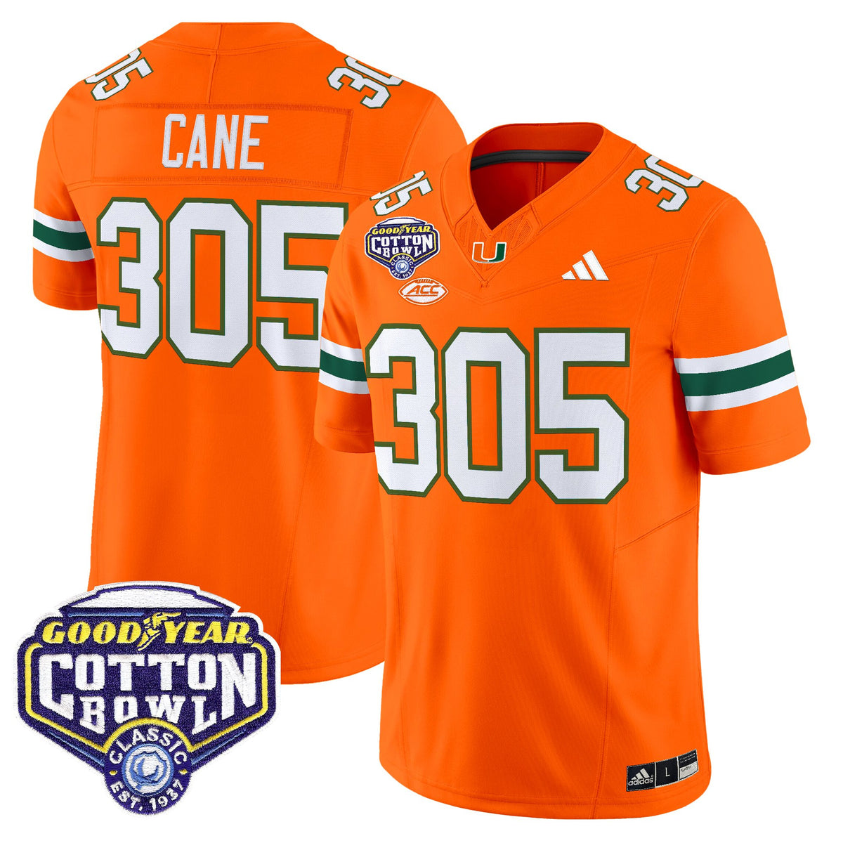 Men's Miami Hurricanes 2025 Cotton Bowl Vapor Limited Jersey - All Stitched