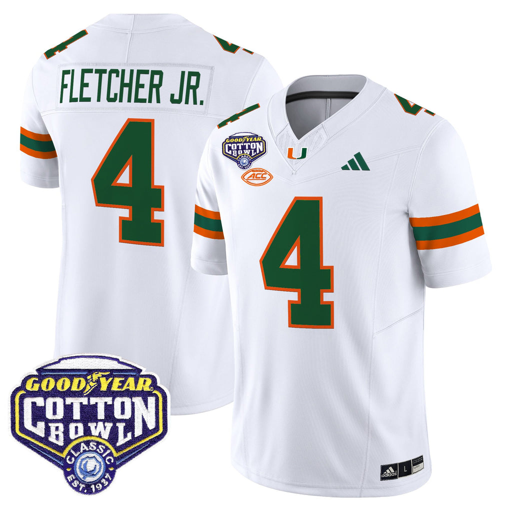 Men's Miami Hurricanes 2025 Cotton Bowl Vapor Limited Jersey - All Stitched