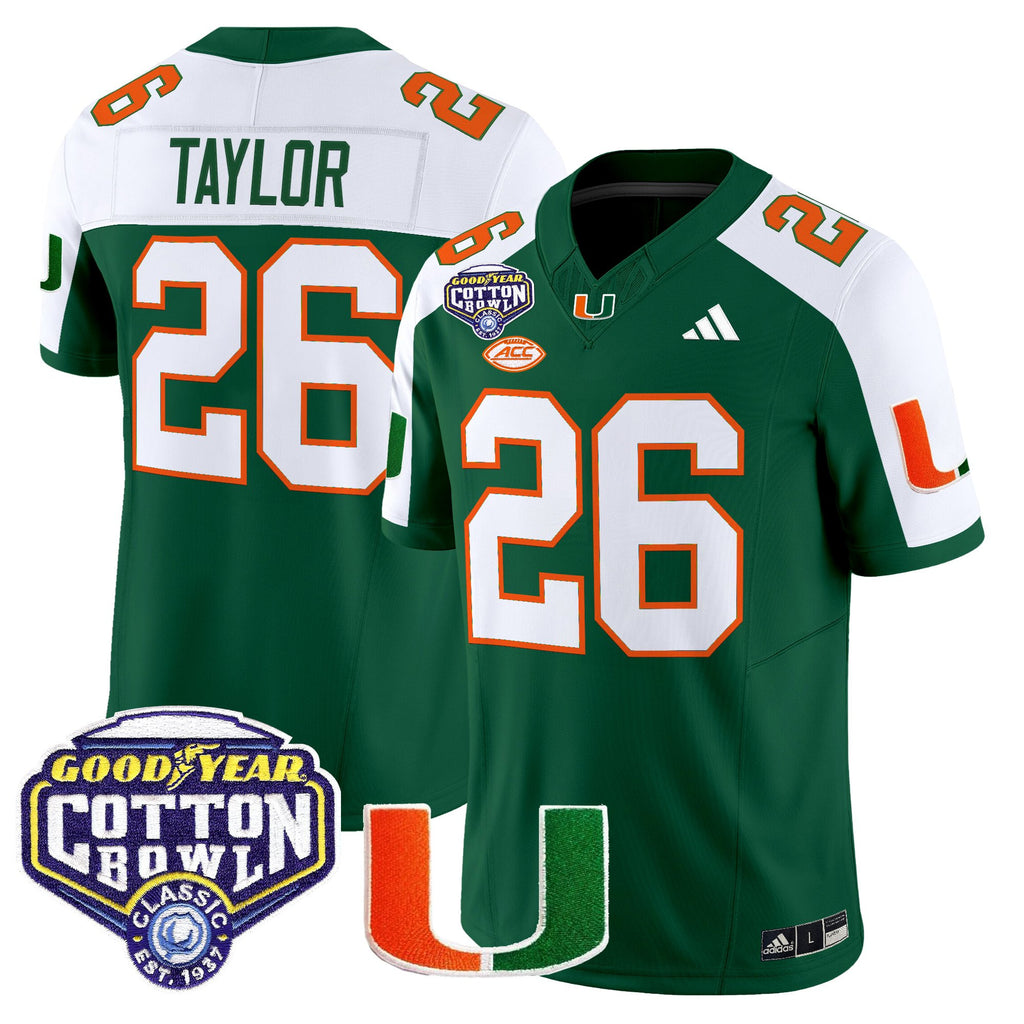 Men's Miami Hurricanes 2025 Cotton Bowl Vapor Limited Jersey - All Stitched
