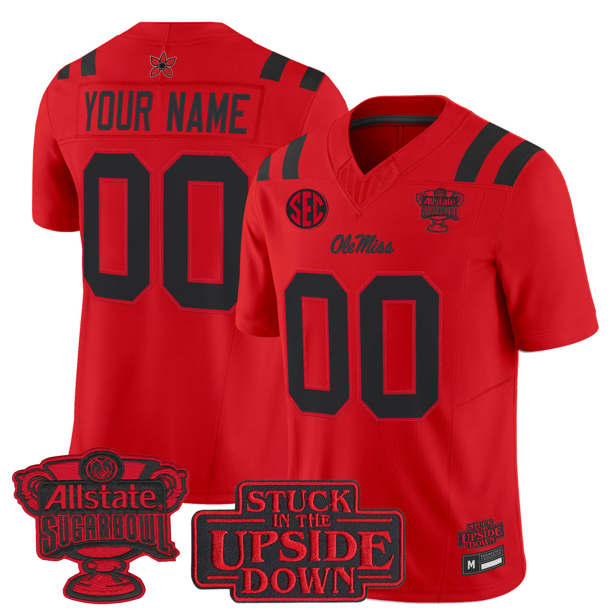 Ole Miss Rebels 'Stranger Things Edition' Vapor Limited Custom Jersey - 2026 Sugar Bowl Patch - All Stitched