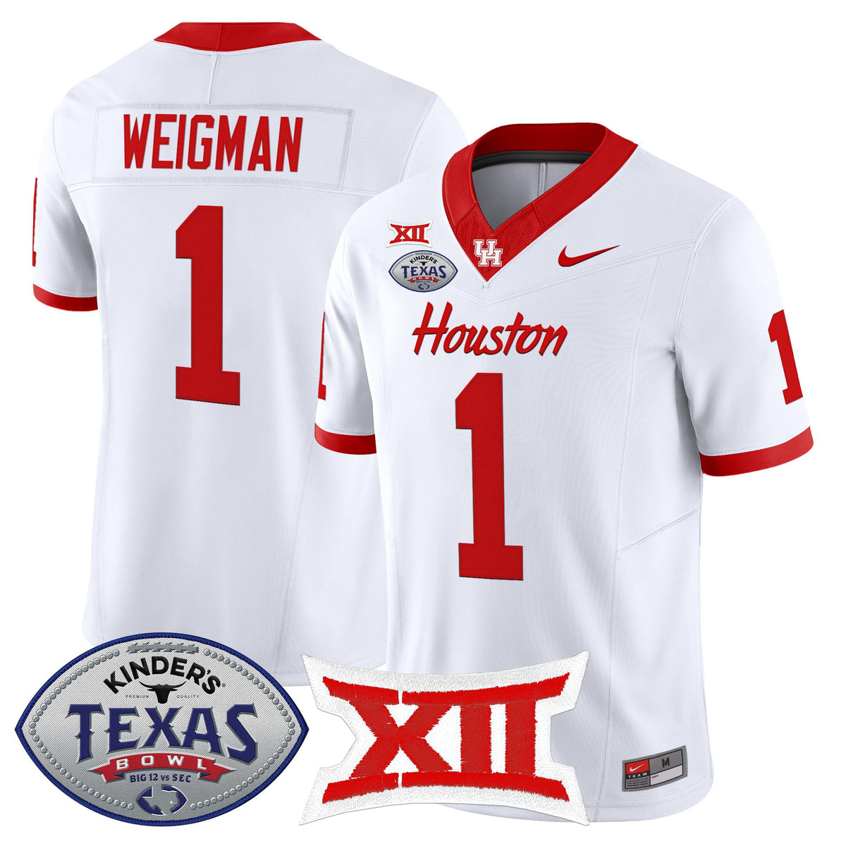 Men's Houston Cougars 2025 Texas Bowl Vapor Limited Jersey - All Stitched