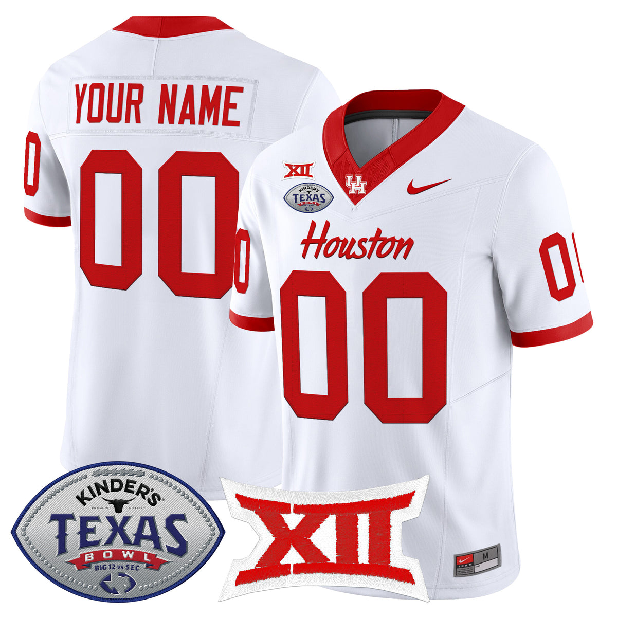 Houston Cougars 2025 Texas Bowl Vapor Limited Custom Jersey - All Stitched