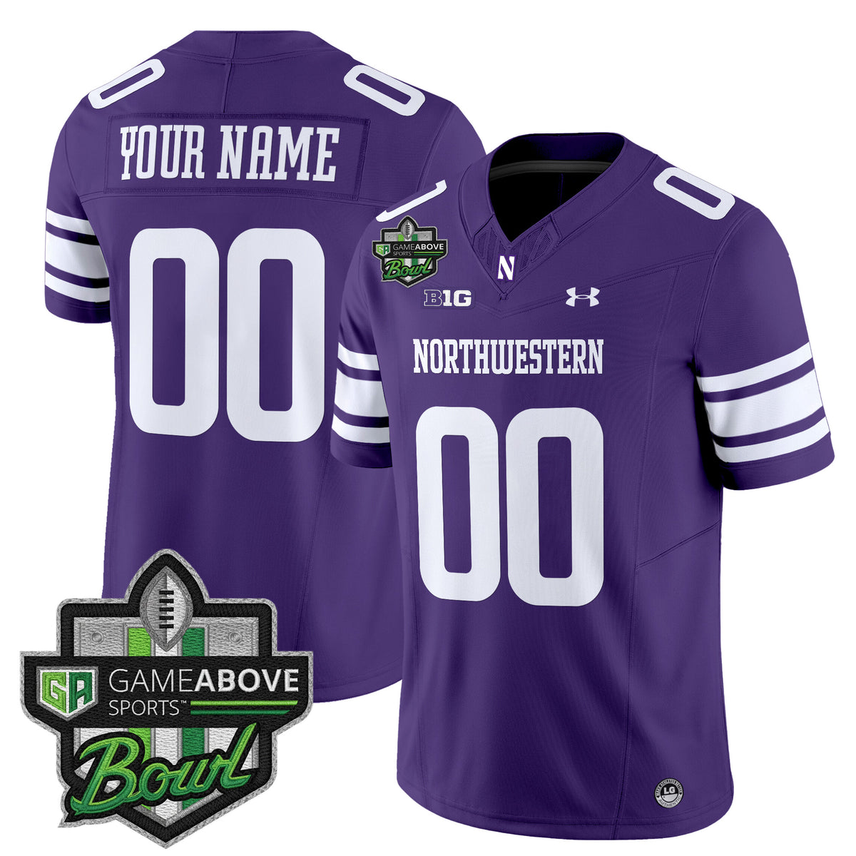 Northwestern Wildcats 2025 GameAbove Sports Bowl Vapor Limited Custom Jersey - All Stitched