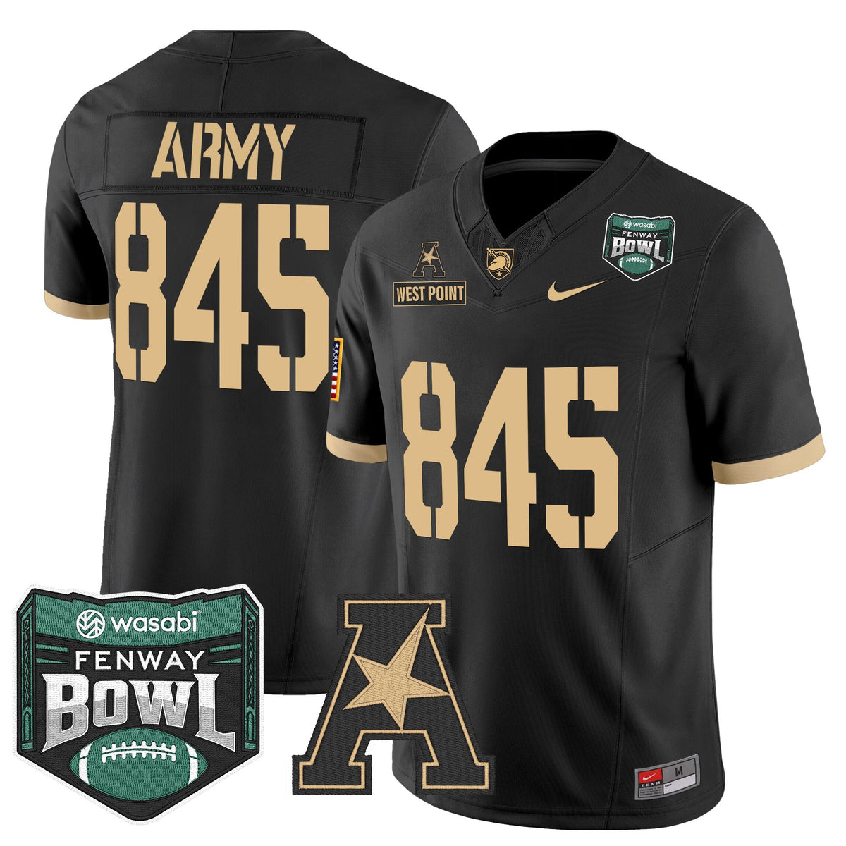 Men's Army Black Knights 2025 Fenway Bowl Vapor Limited Jersey - All Stitched