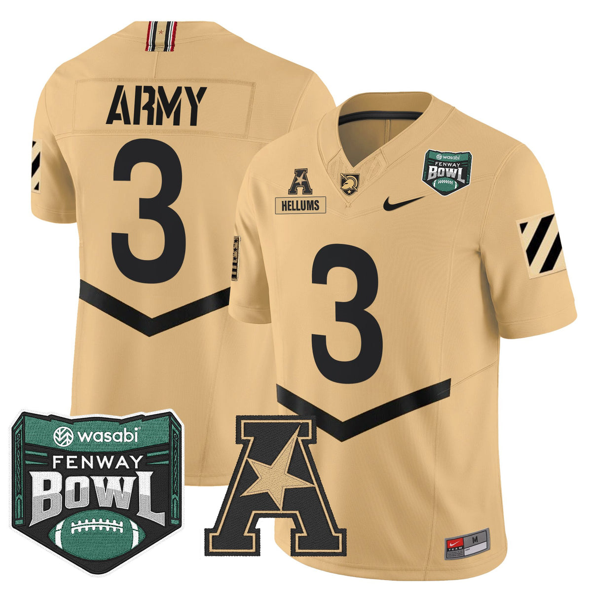 Men's Army Black Knights 2025 Fenway Bowl Vapor Limited Jersey - All Stitched