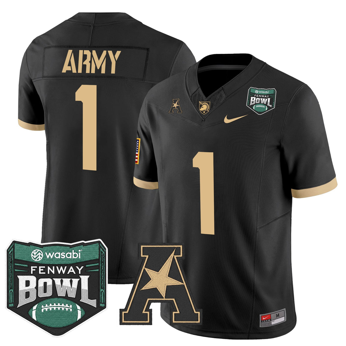 Men's Army Black Knights 2025 Fenway Bowl Vapor Limited Jersey - All Stitched