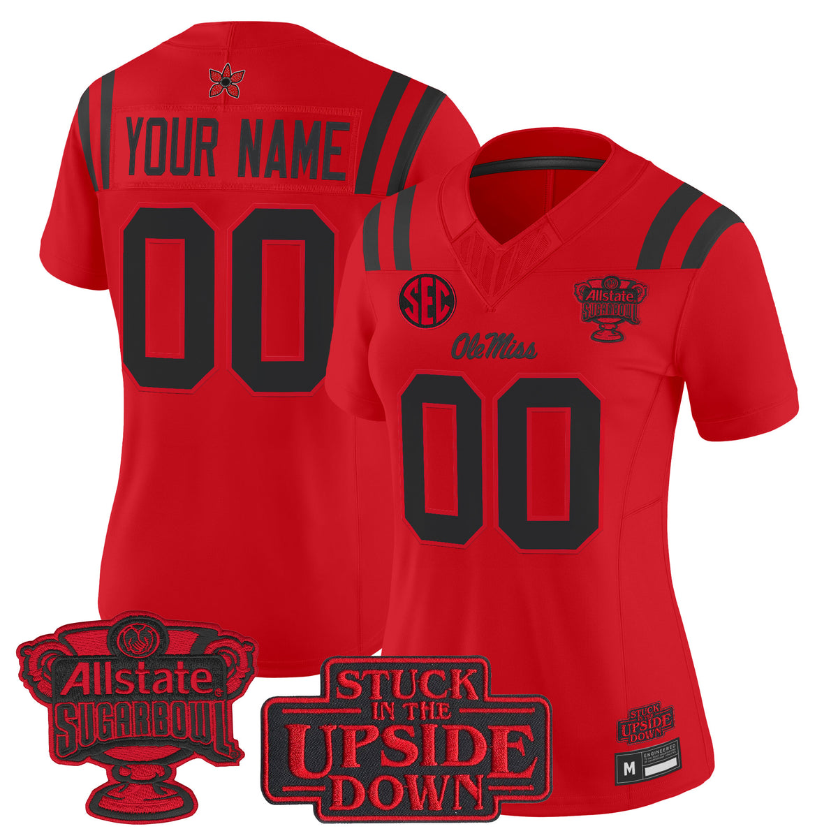 Ole Miss Rebels 'Stranger Things Edition' Vapor Limited Custom Jersey - 2026 Sugar Bowl Patch - All Stitched