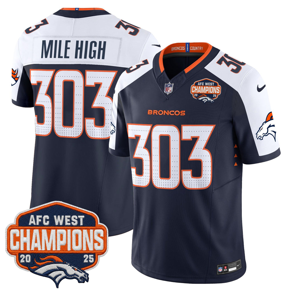 Men's Denver Broncos 2025 AFC West Division Champions Vapor Limited Jersey - All Stitched
