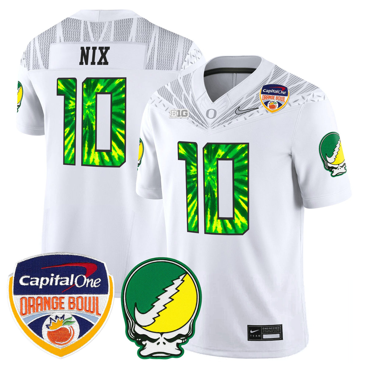Men's Oregon Ducks "Grateful Ducks" Vapor Limited Jersey - 2025/26 Orange Bowl Patch - All Stitched