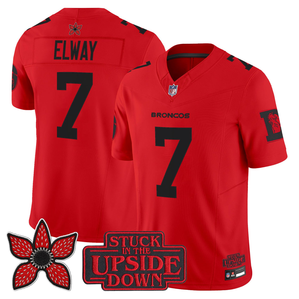 Men's Denver Broncos 'Stranger Things Edition' Throwback Vapor Limited Jersey - All Stitched