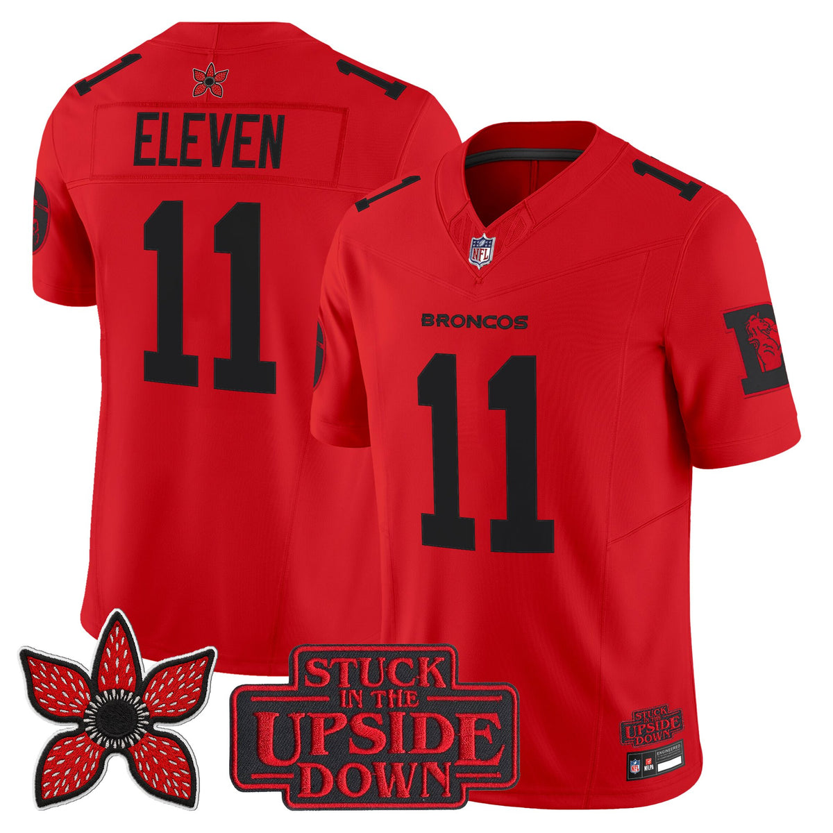 Men's Denver Broncos 'Stranger Things Edition' Throwback Vapor Limited Jersey - All Stitched