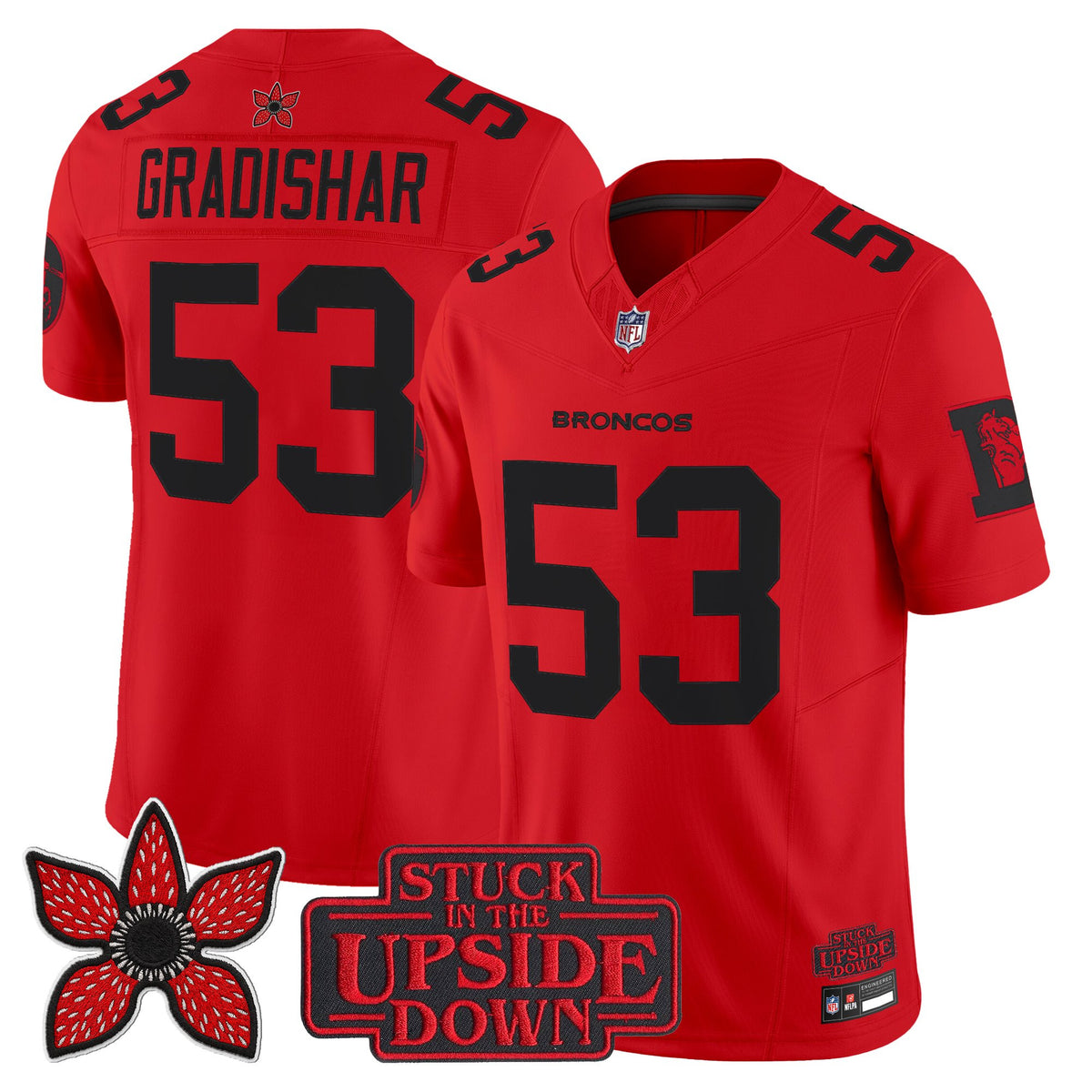 Men's Denver Broncos 'Stranger Things Edition' Throwback Vapor Limited Jersey - All Stitched
