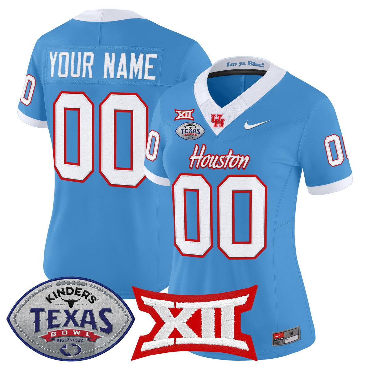 Houston Cougars 2025 Texas Bowl Vapor Limited Custom Jersey - All Stitched