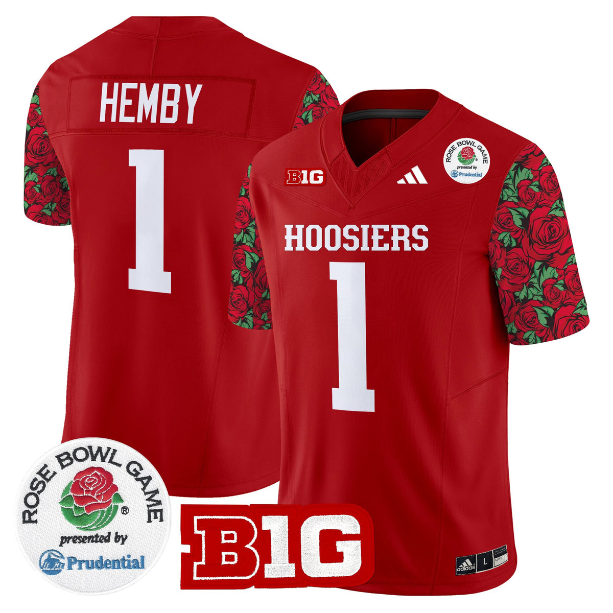 Men's Indiana Hoosiers 2025 Rose Bowl Pattern Vapor Limited Jersey - Stitched