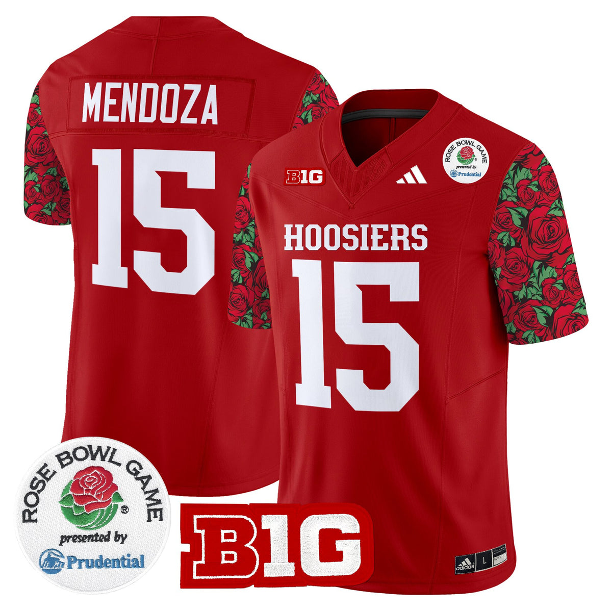 Men's Indiana Hoosiers 2025 Rose Bowl Pattern Vapor Limited Jersey - Stitched