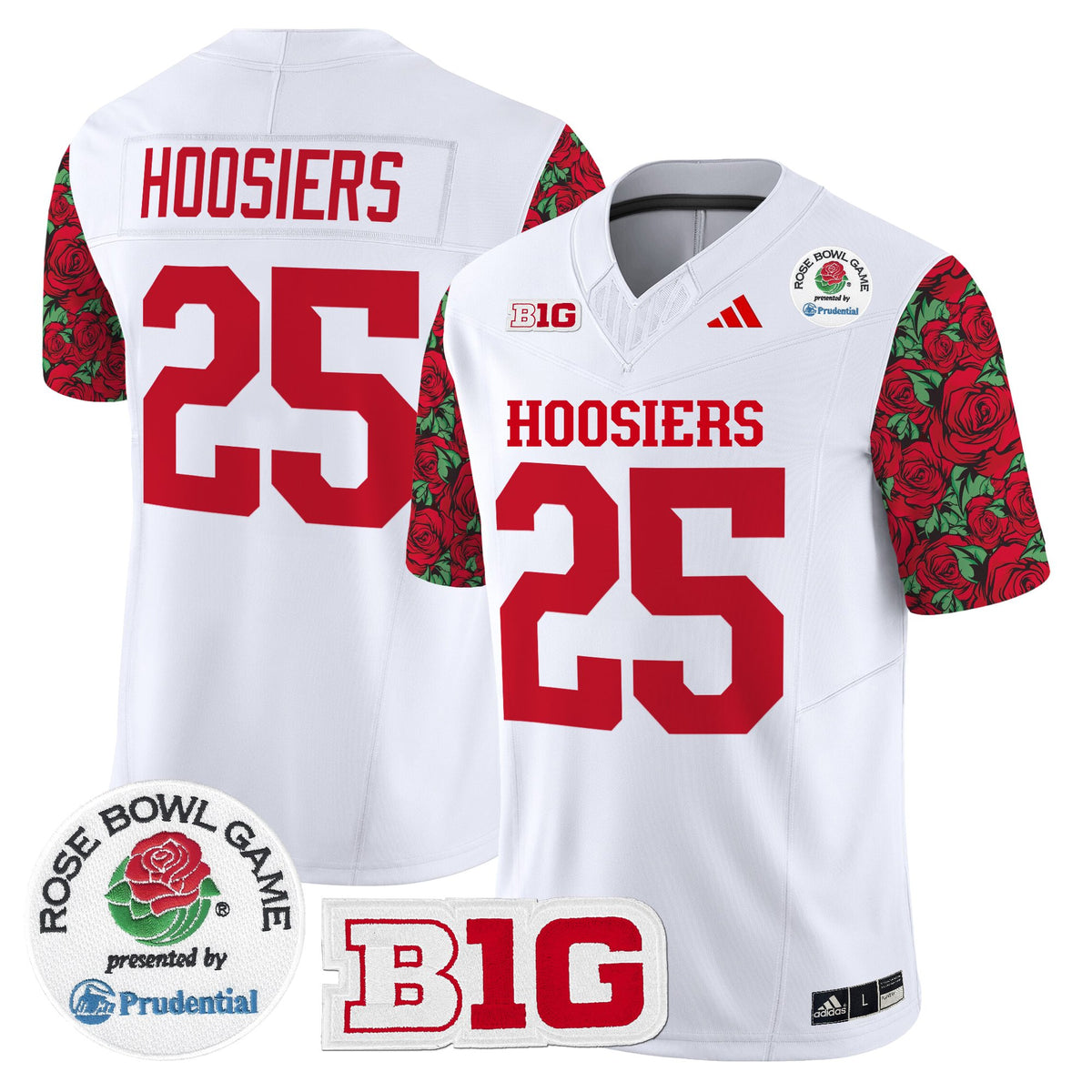 Men's Indiana Hoosiers 2025 Rose Bowl Pattern Vapor Limited Jersey - Stitched