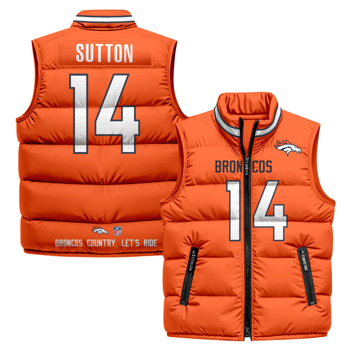 Denver Broncos 2025 Puffer Vest