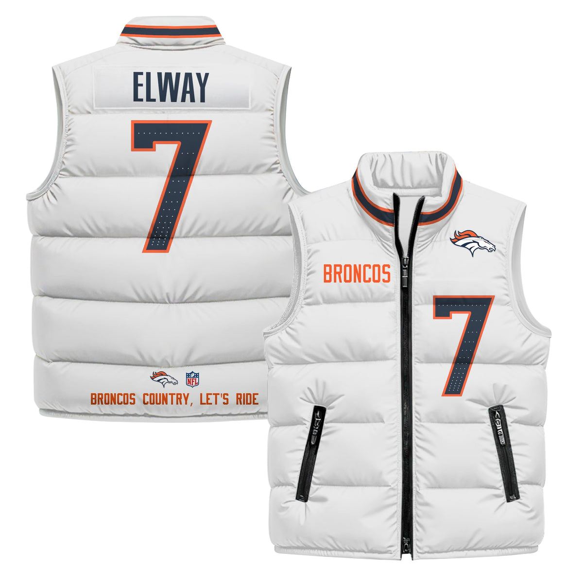 Denver Broncos 2025 Puffer Vest