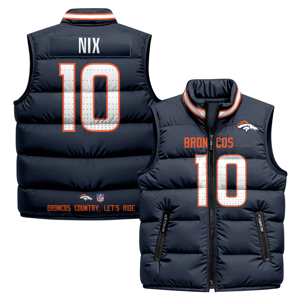 Denver Broncos 2025 Puffer Vest